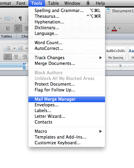 Windows word for mac mail merger