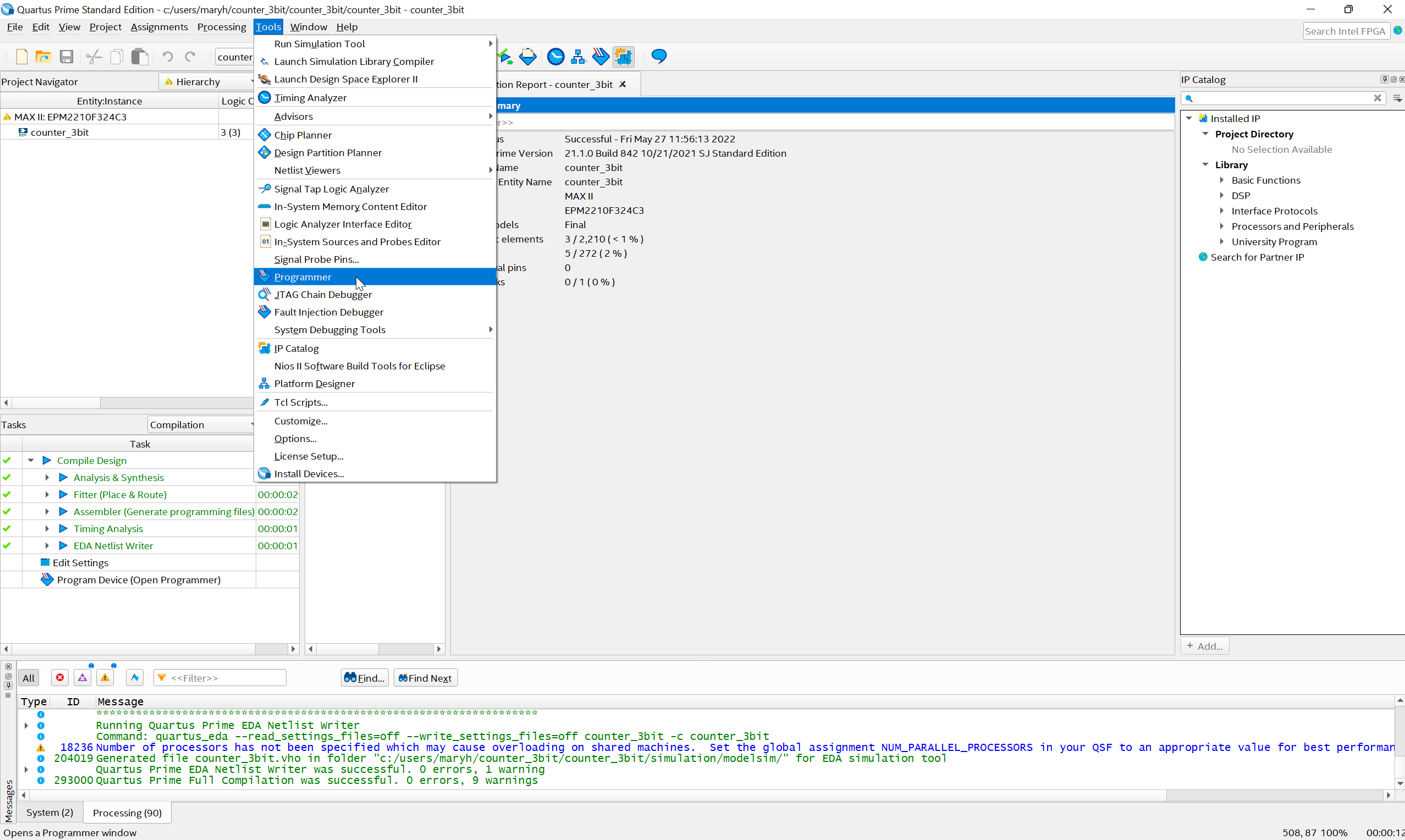 Quartus/Modelsim Tutorial