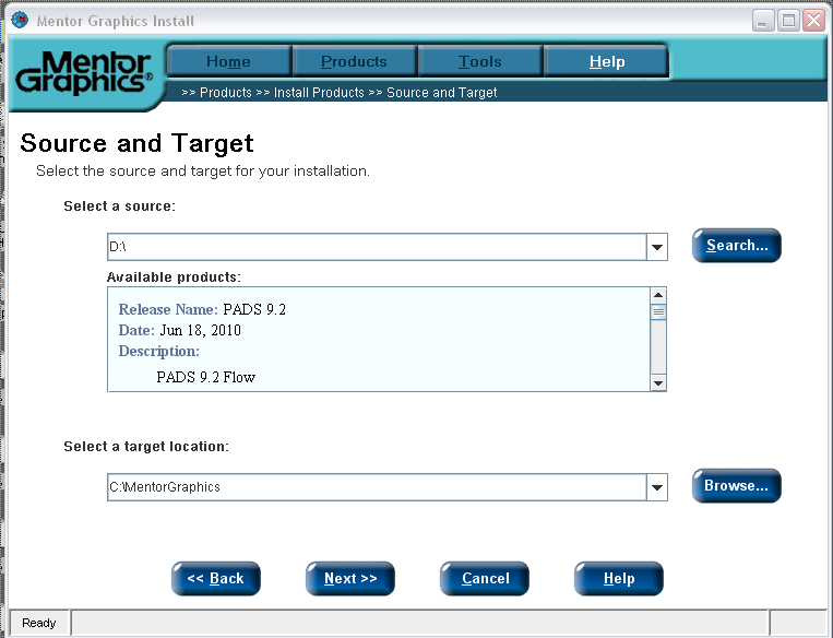 source and target