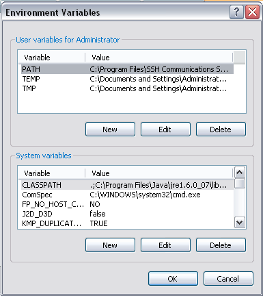 new environment variable