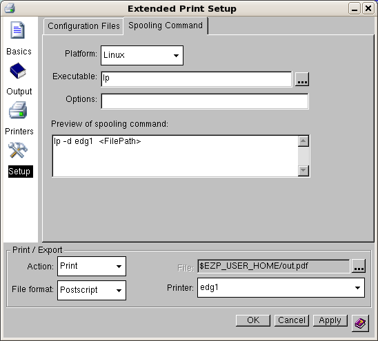 spooling command