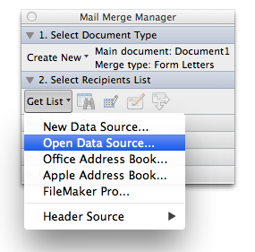 data merge manager mac