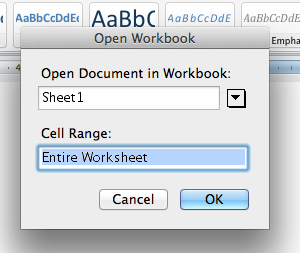 directions for doing merging in mac word 2011